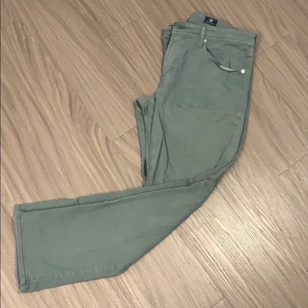 Pastel green AG twill pants